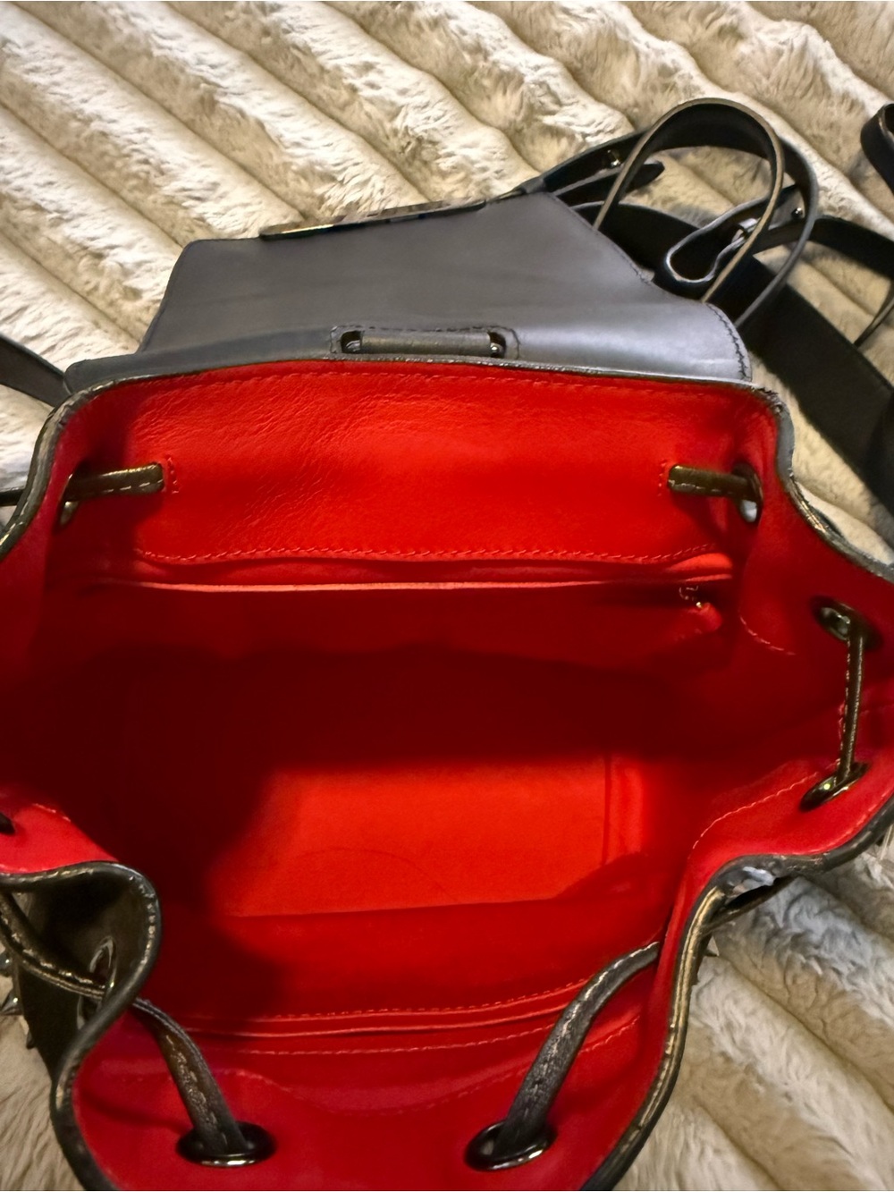 Christian Louboutin Black Studded Leather Backpack - Picture 5 of 9